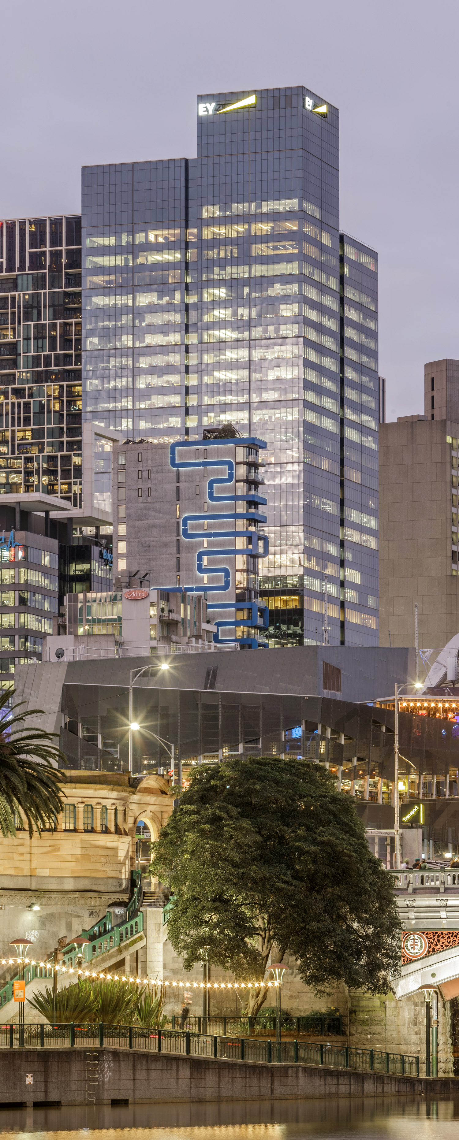 Ernst & Young Plaza - View across Yarra River 