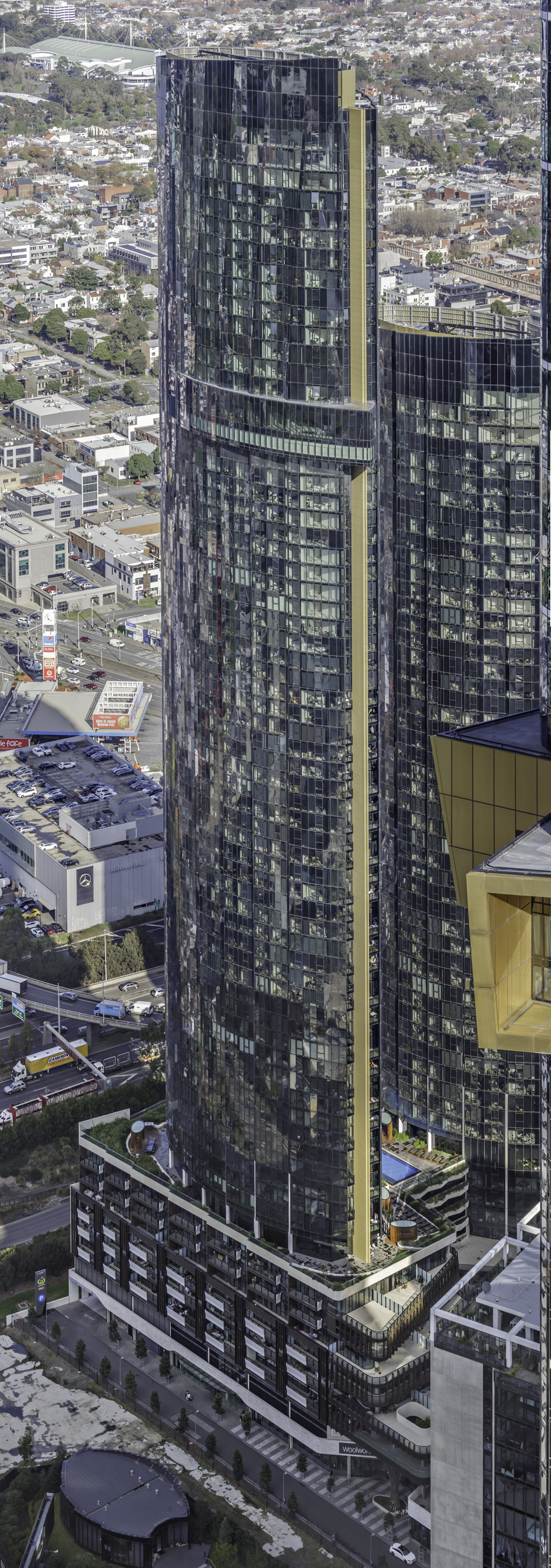 Melbourne Square Tower 1 - View from Eureka Tower 