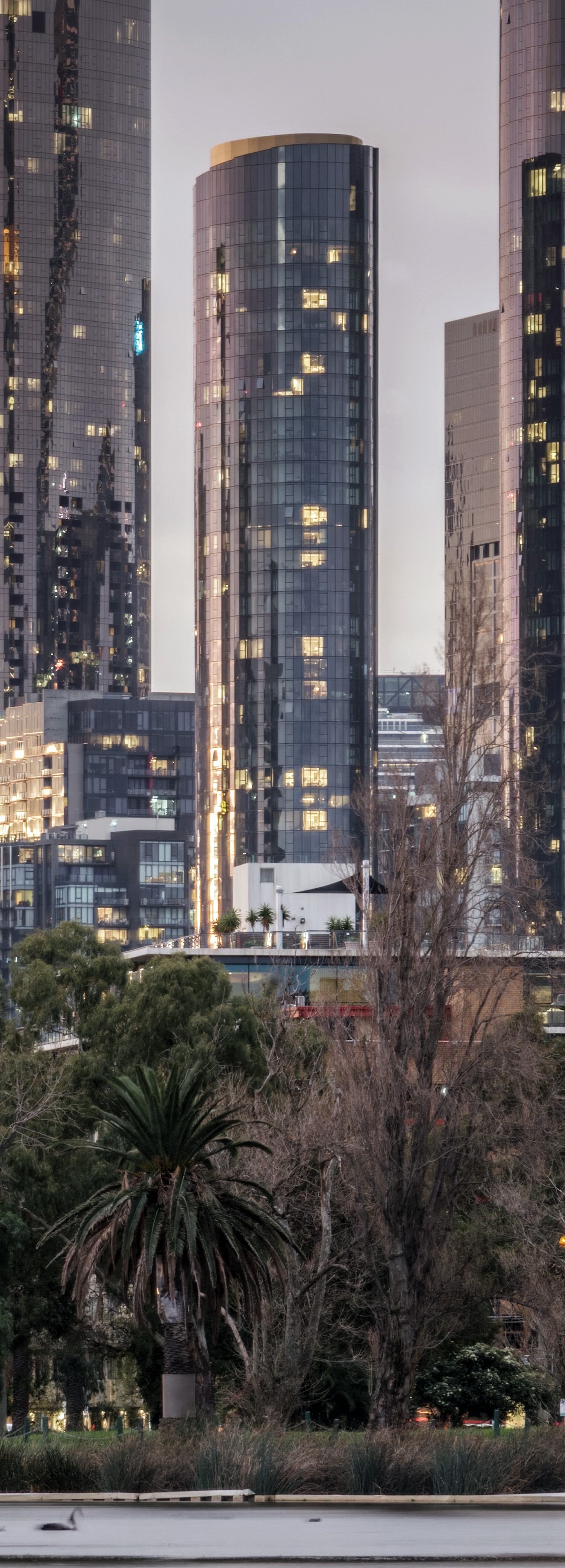 Melbourne Square Tower 2 - View from Albert Park 