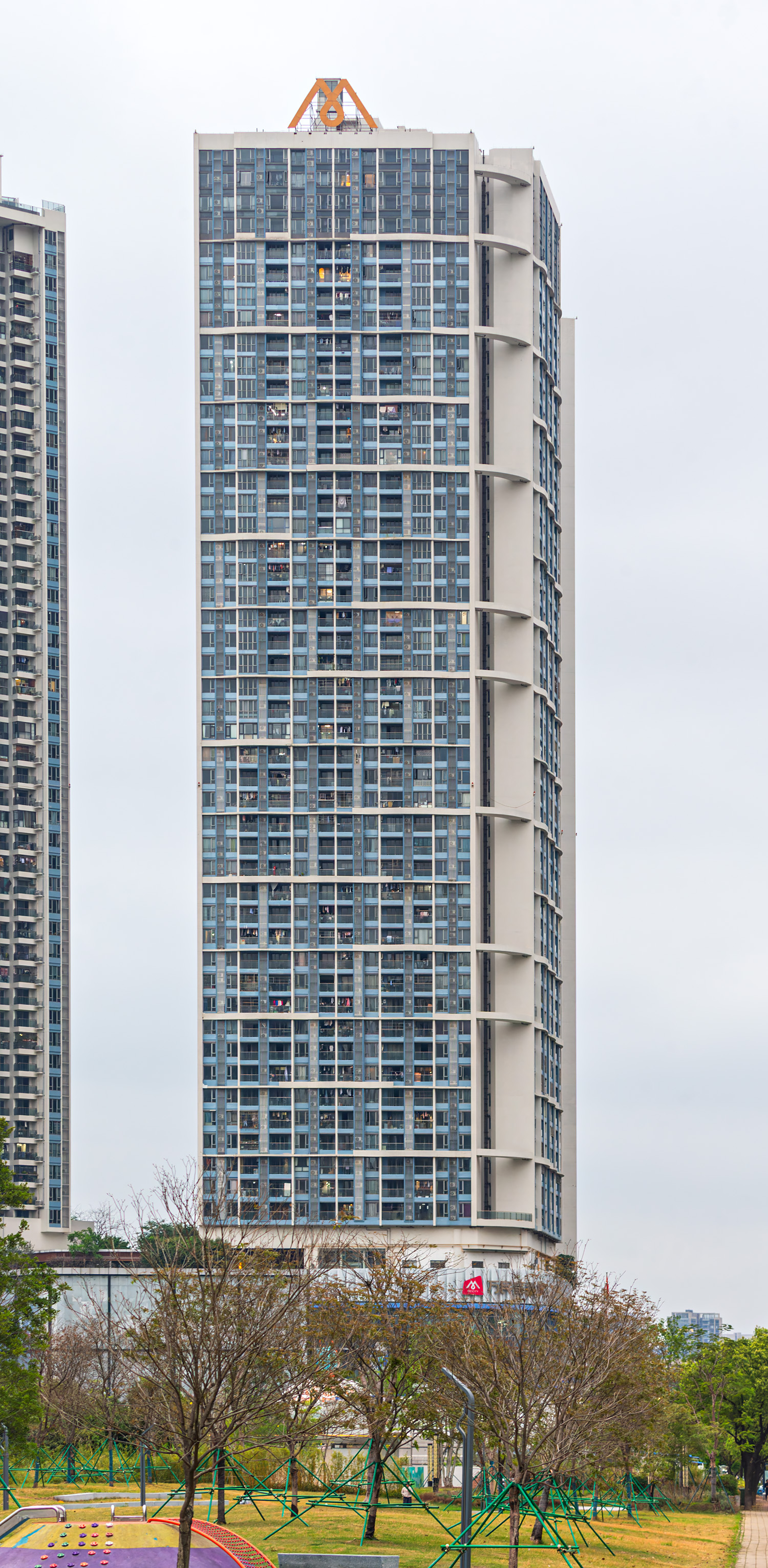 Jinhai M City (Residential Tower 3) - View from the southeast 