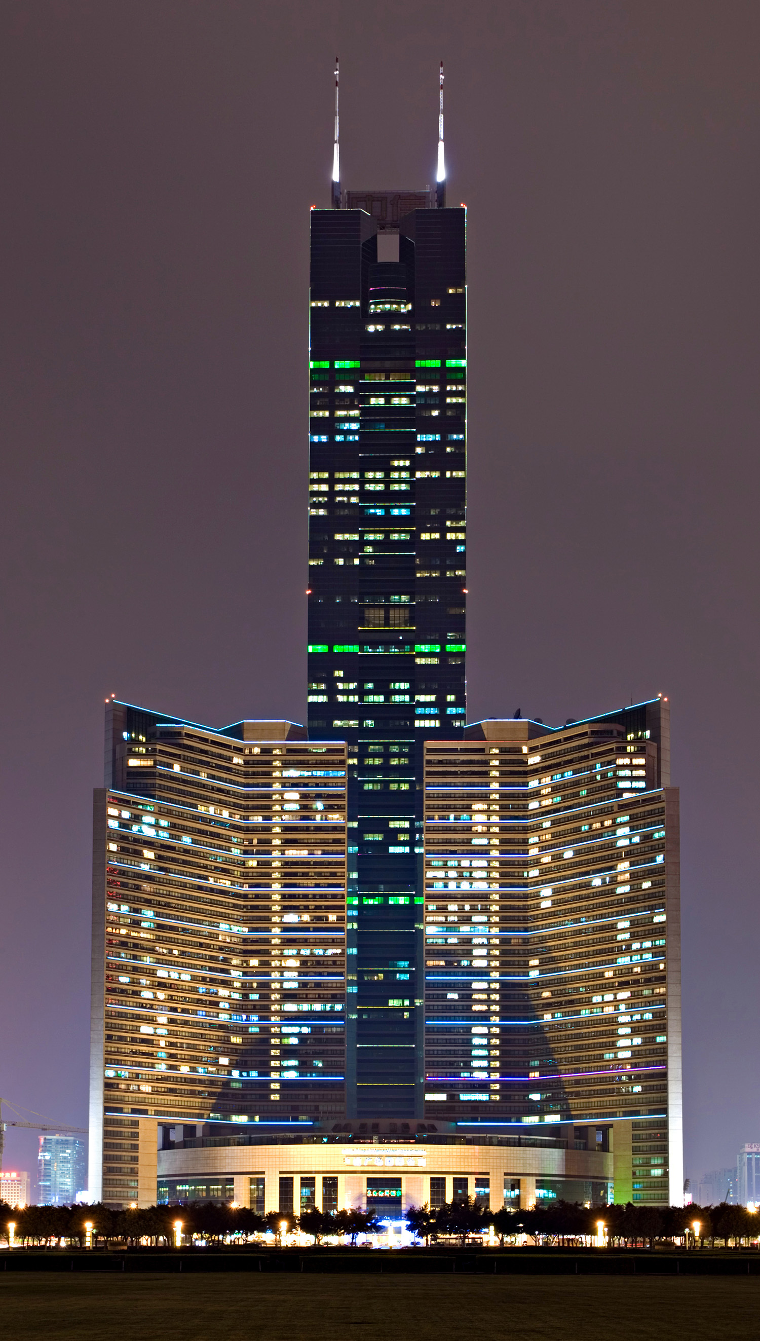 CITIC Plaza - Night view from the north 