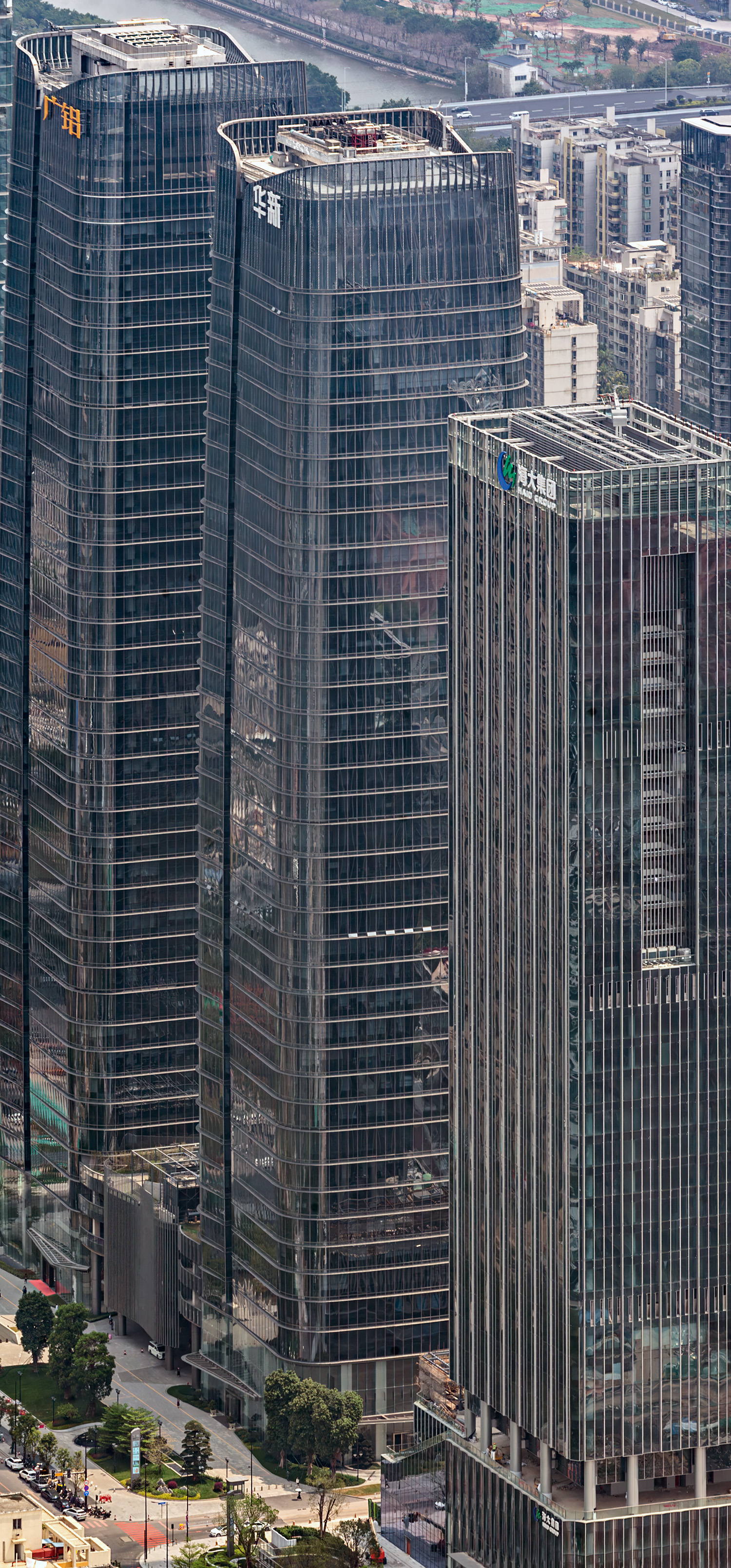 Guangzhou Aluminum Group Pazhou West Tower - View from Canton Tower 