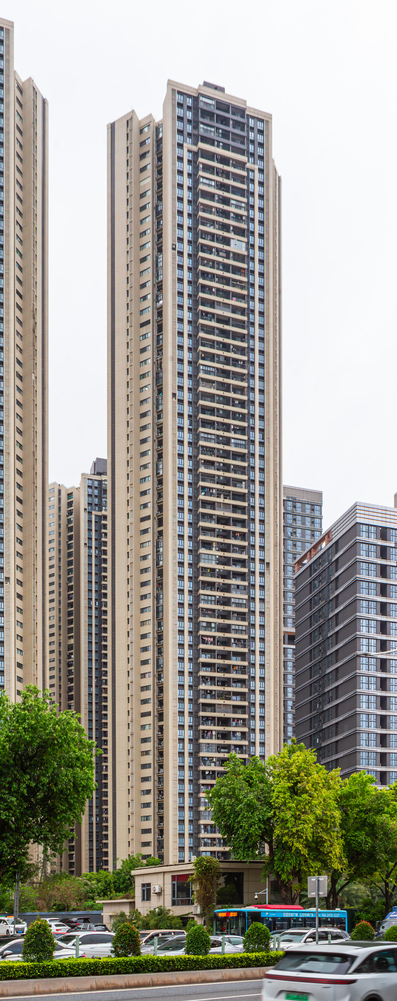 Zhonghai Huawan Apartments Tower A2 - View from the northwest 