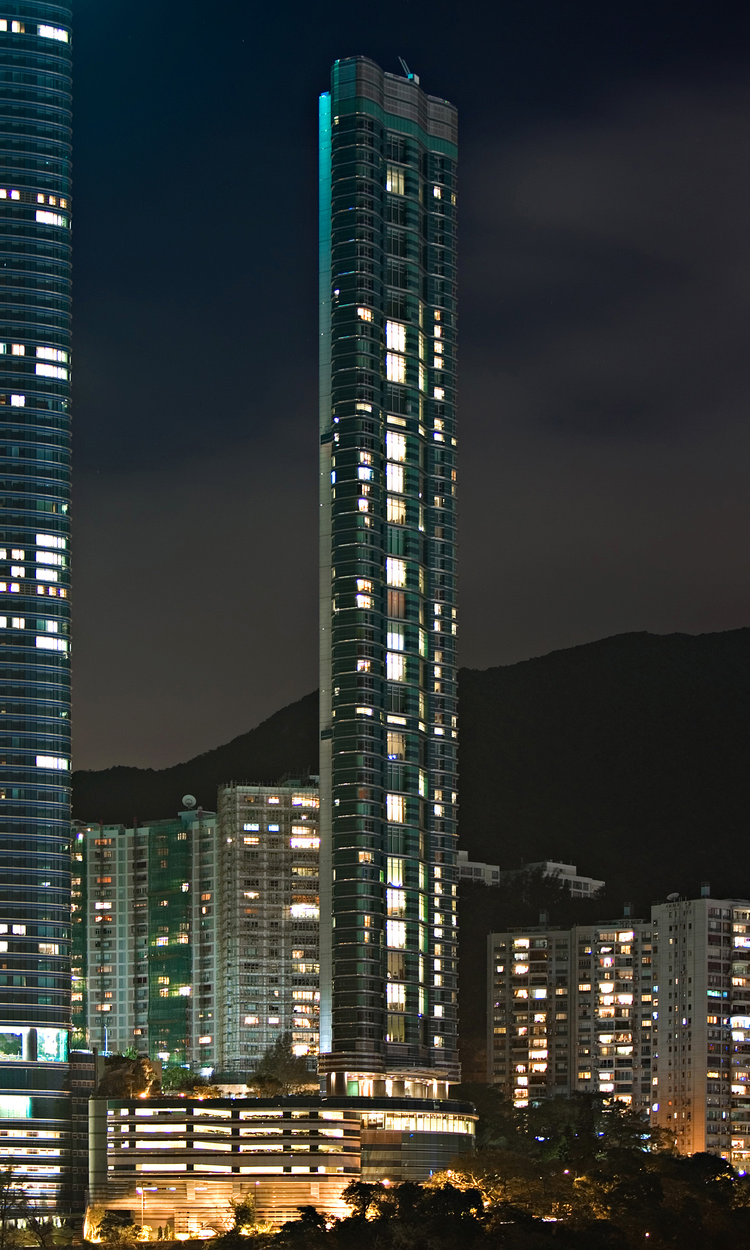 The Summit - Night view from Broadwood Road 