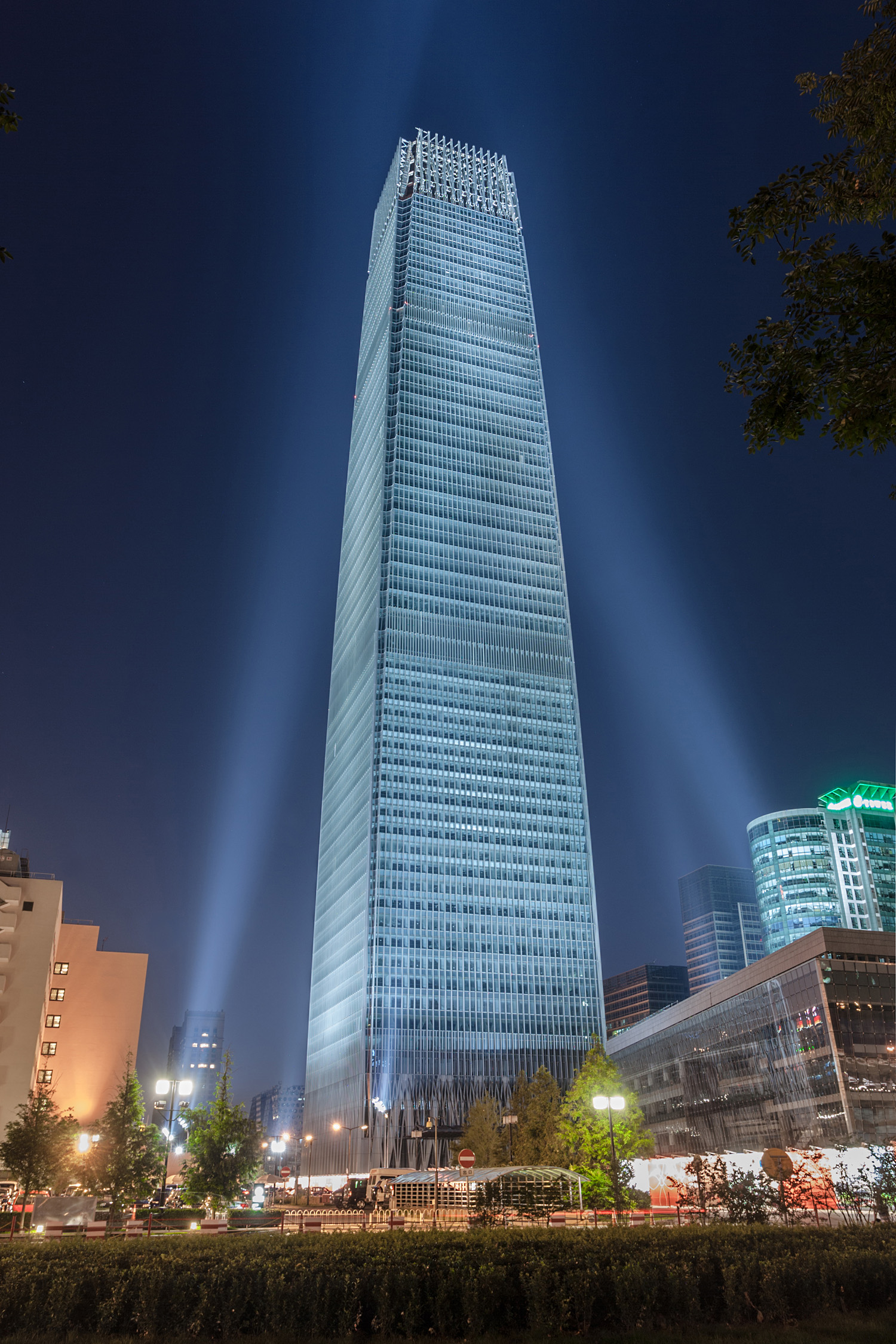 China World Trade Center Tower III - Night view from the east 