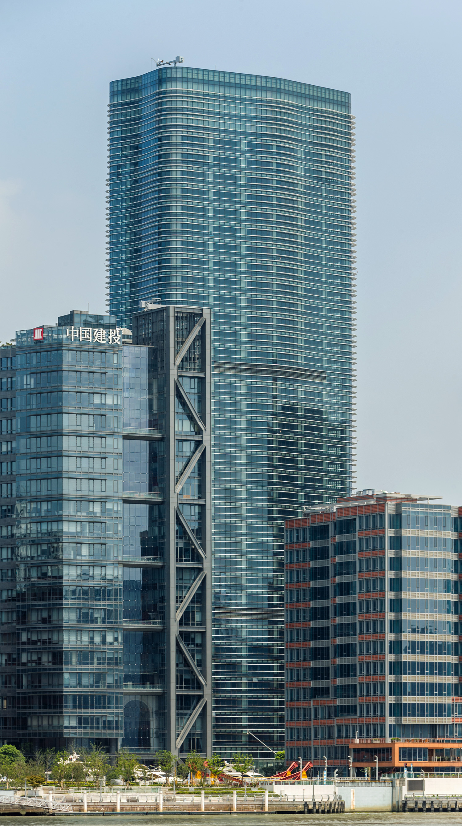 Pujiang International Finance Plaza - View across Huangpu River 