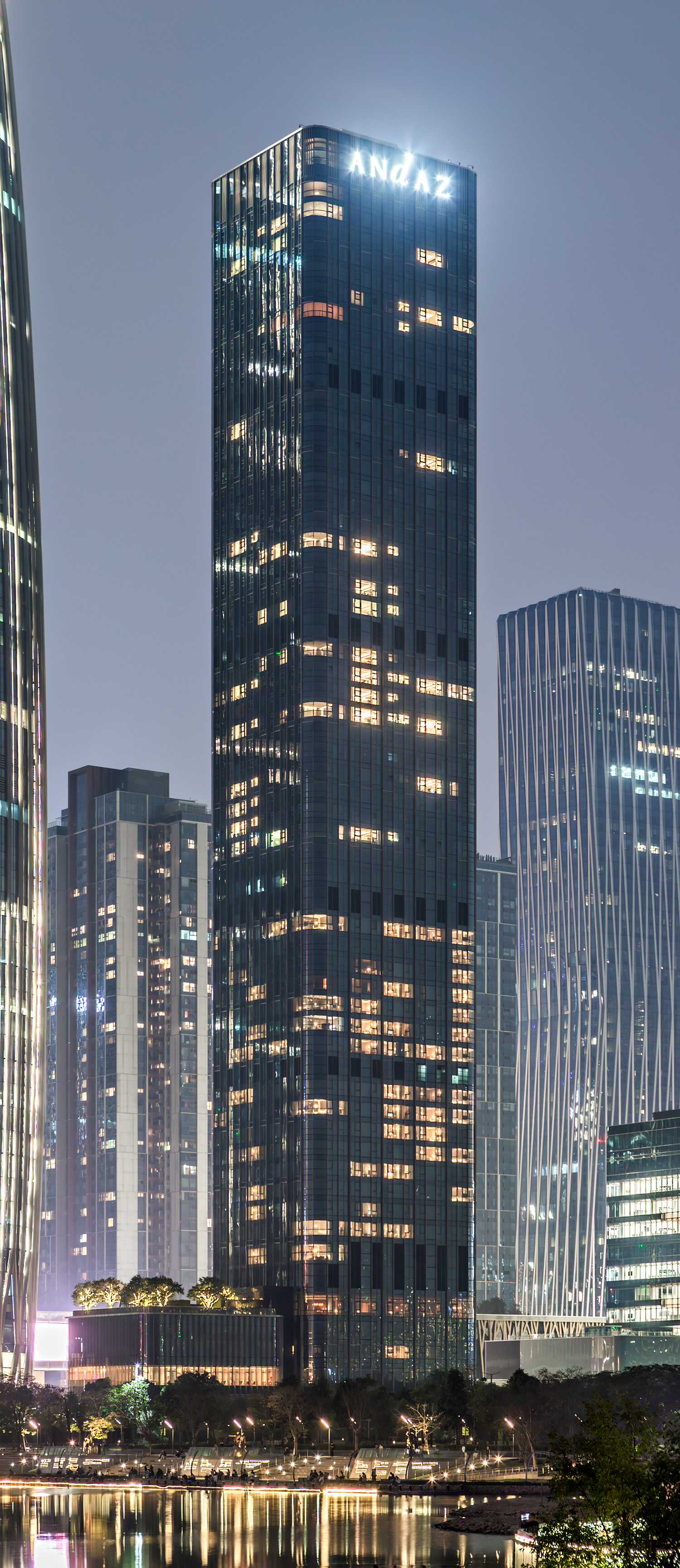 Andaz Shenzhen Bay - View from the southeast 