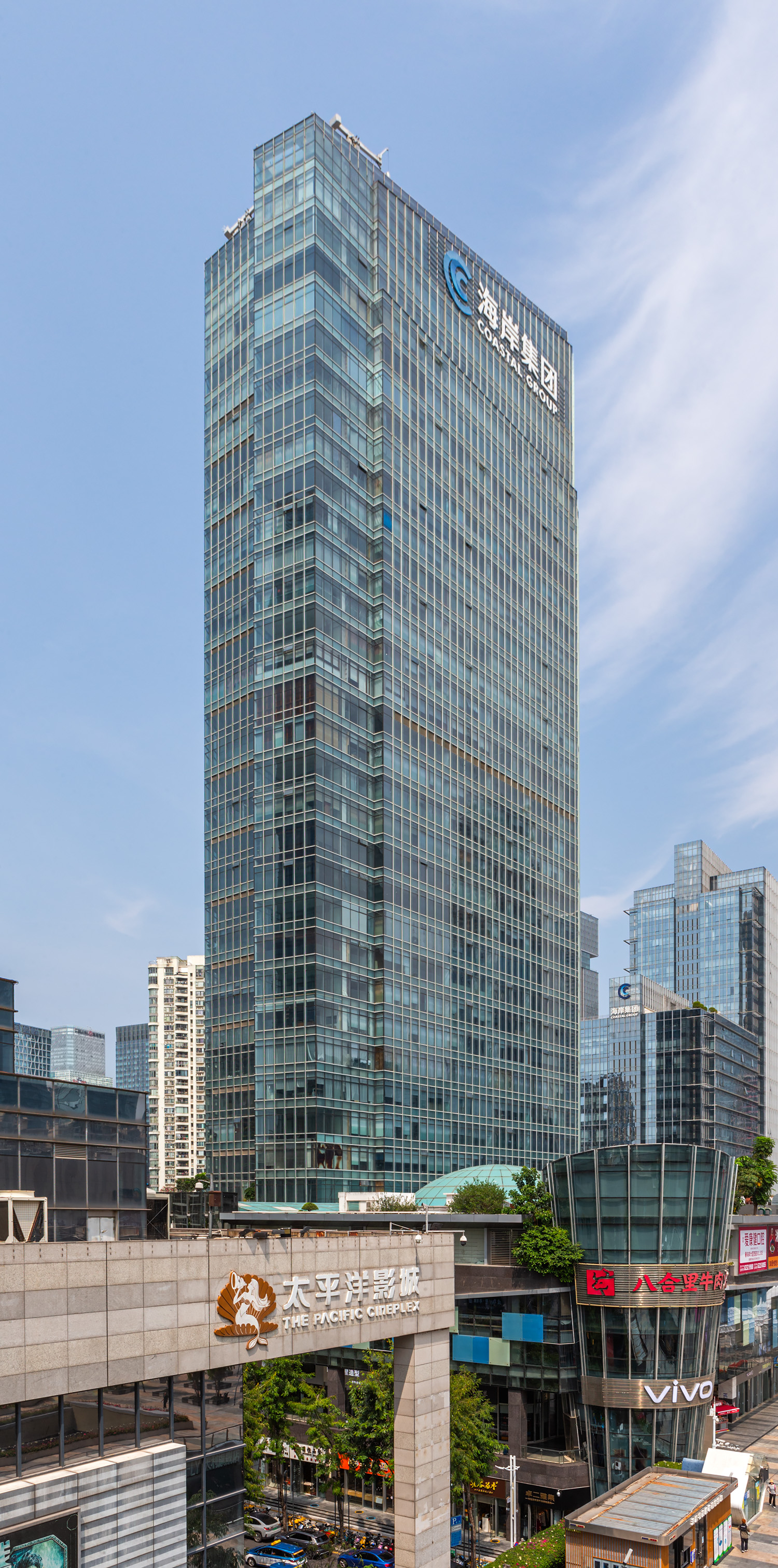 Shenzhen Coastal City West Tower - View from the southwest 