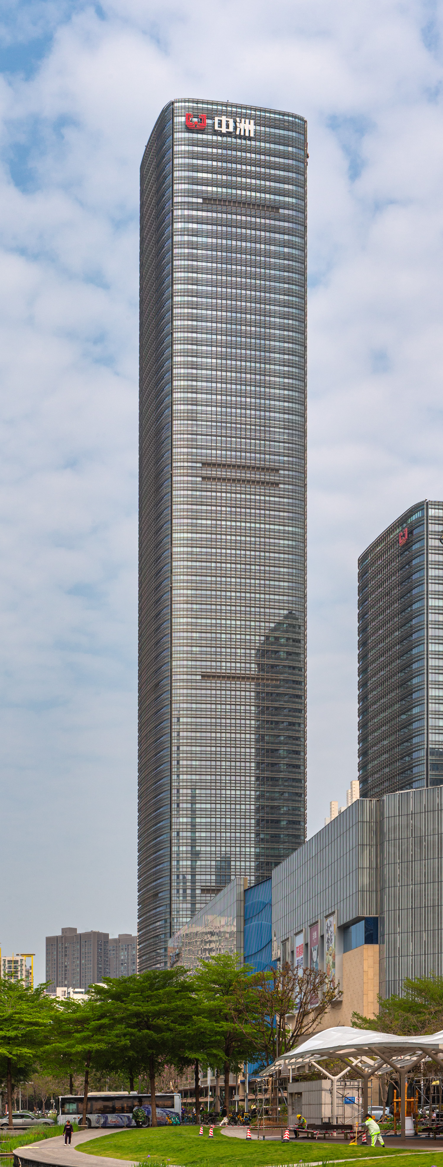 Shenzhen Zhongzhou Holdings Financial Center - View from the east 