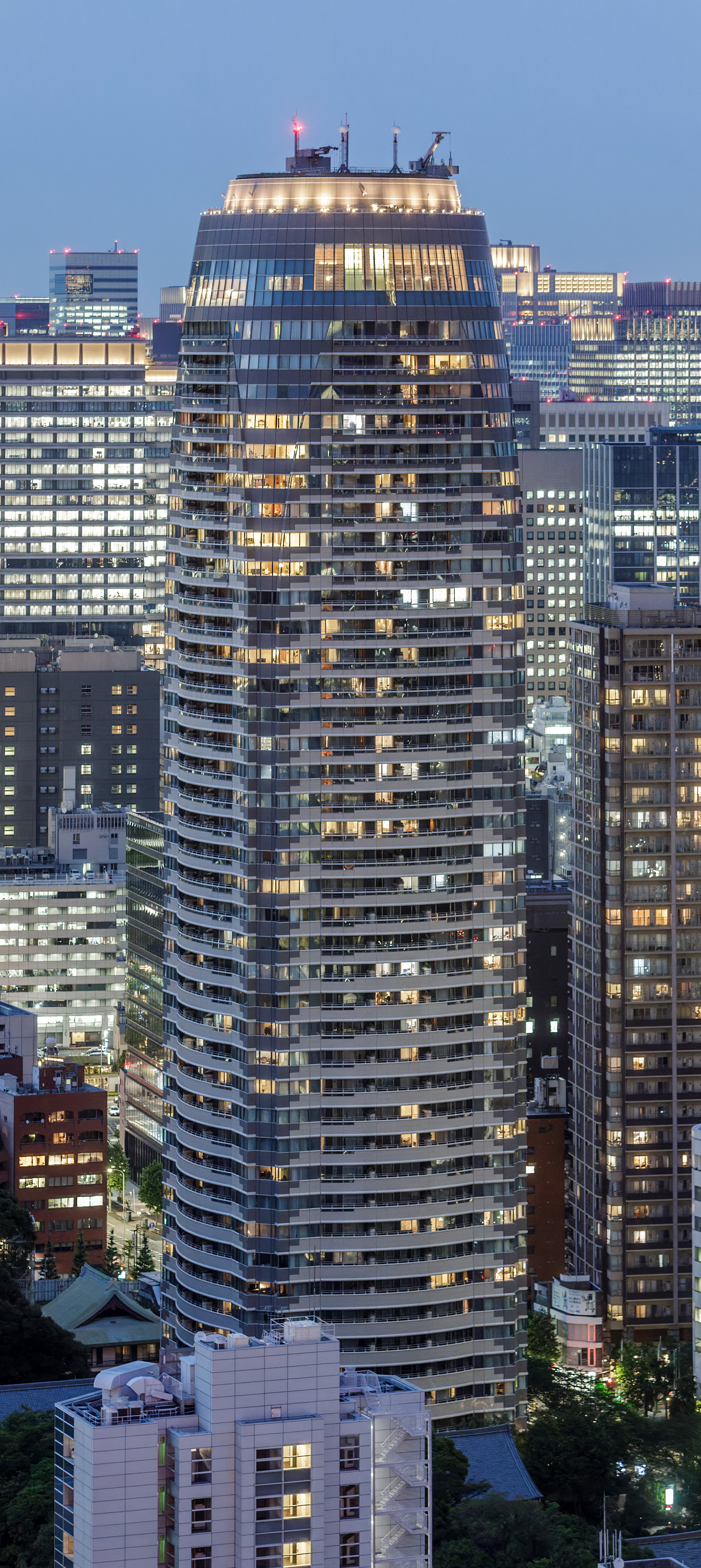 Atago Green Hills Forest Tower - View from Tokyo Tower 