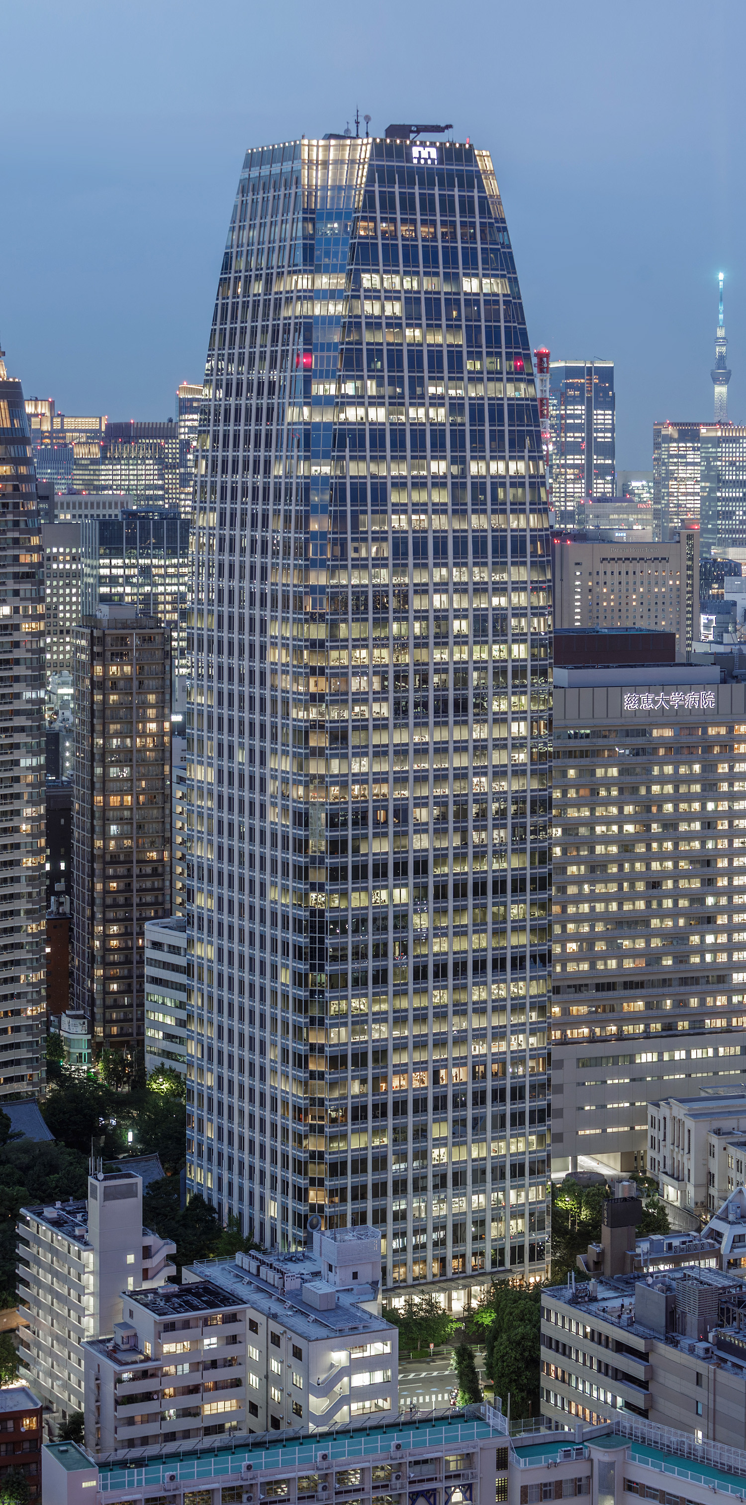 Atago Green Hills Mori Tower - Night view from Tokyo Tower 