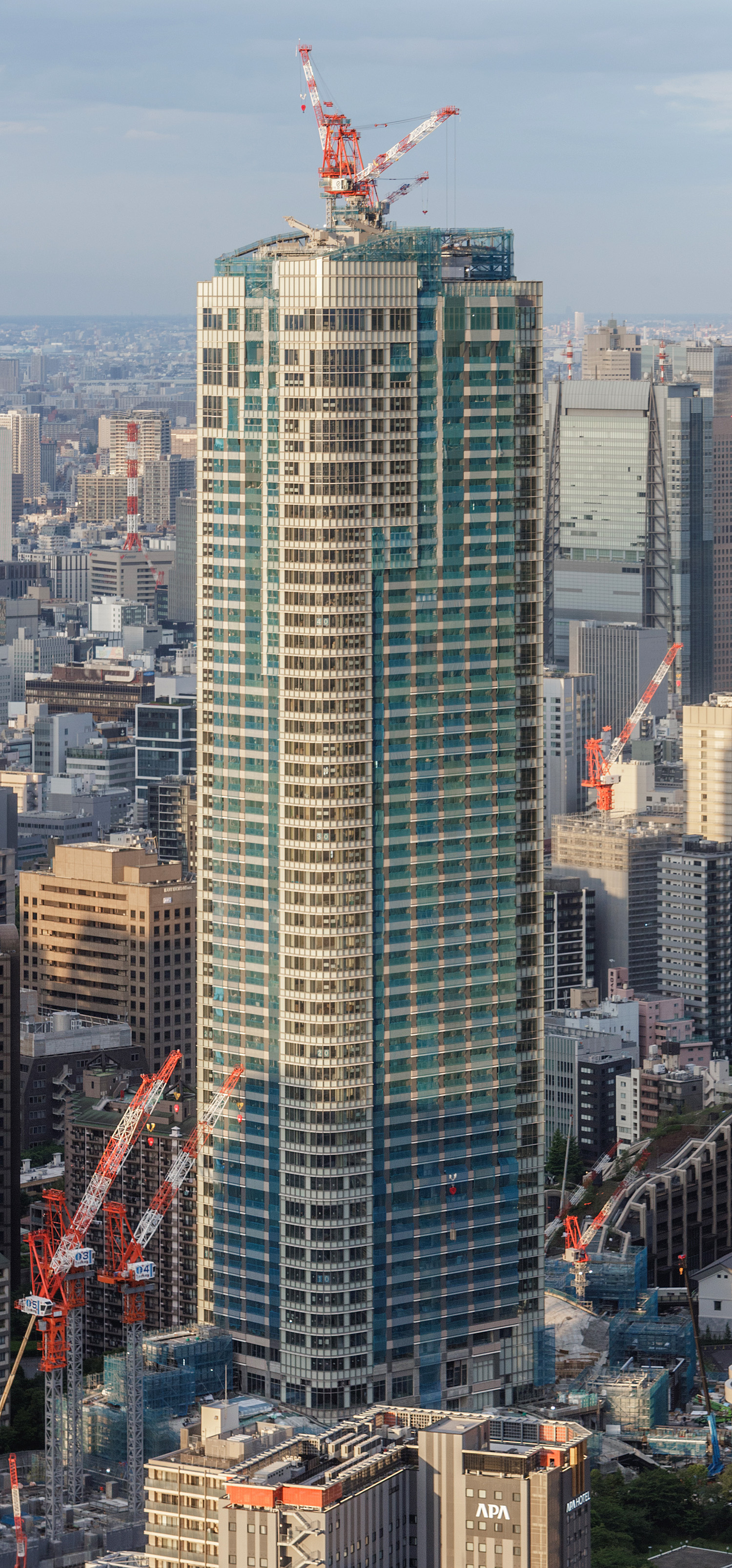 Azabudai Hills Residence A - View from Roppongi Hills Mori Tower 