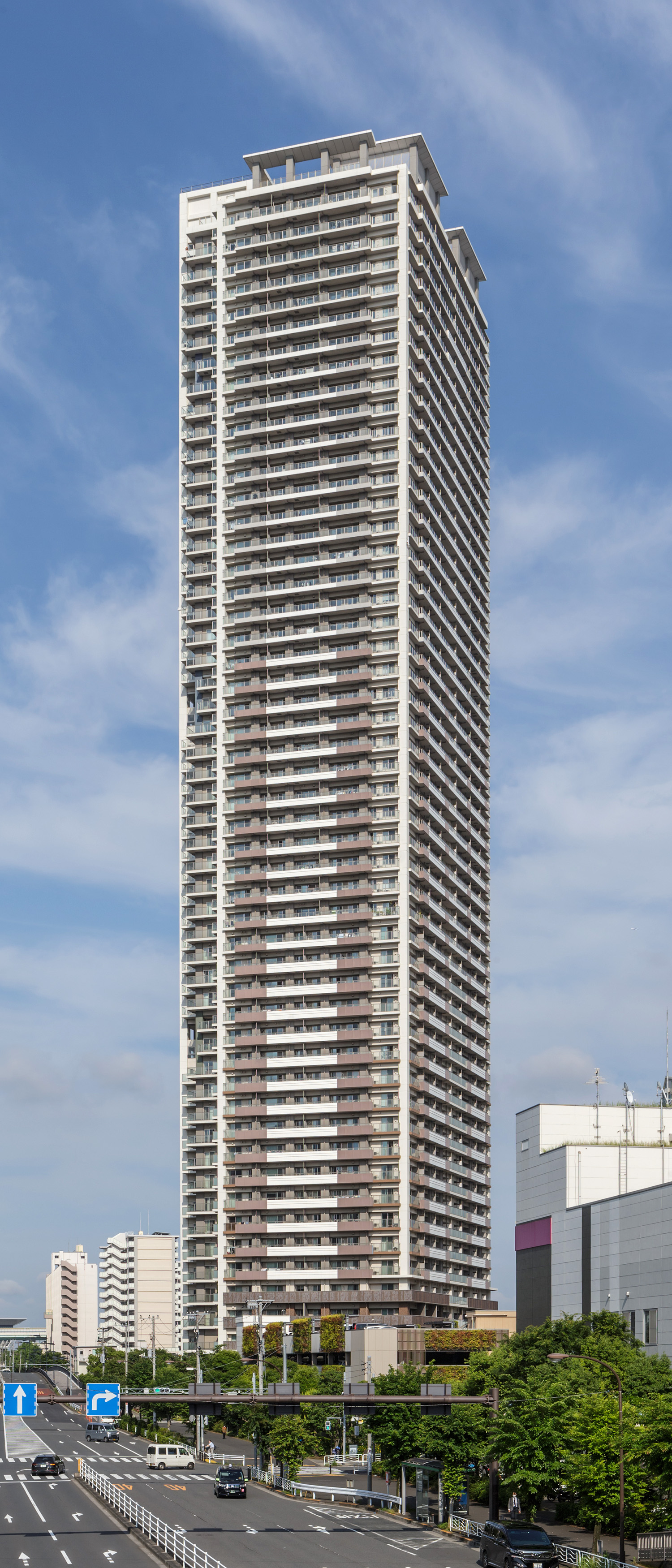 Proud Tower Shinonome Canal Court - View from the west 