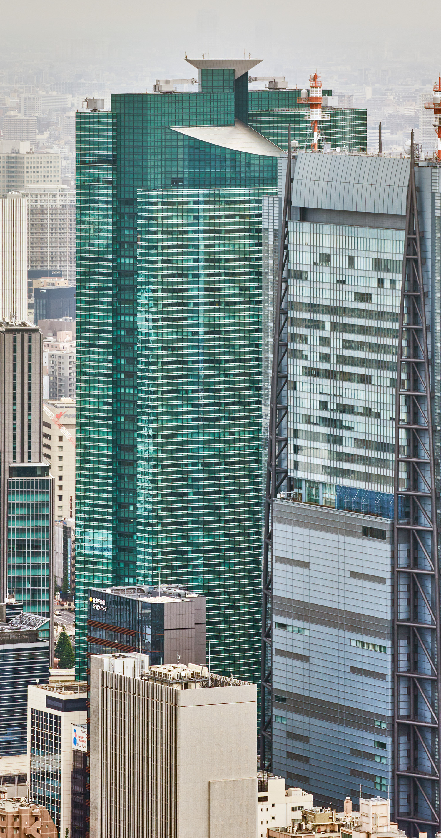 Shiodome City Center - View from Tokyo Tower 
