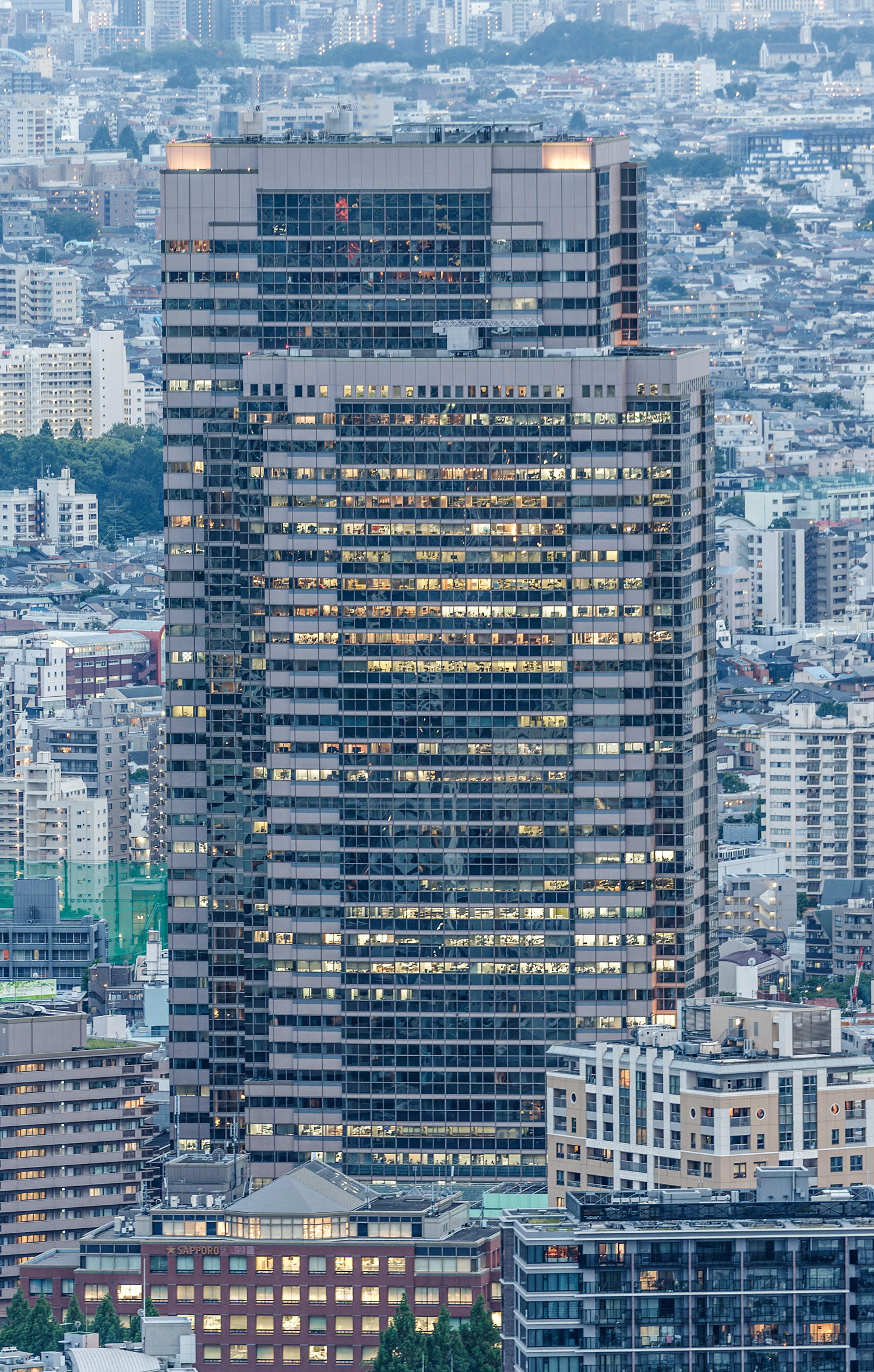 Yebisu Garden Place Tower - View from Roppongi Hills Mori Tower 