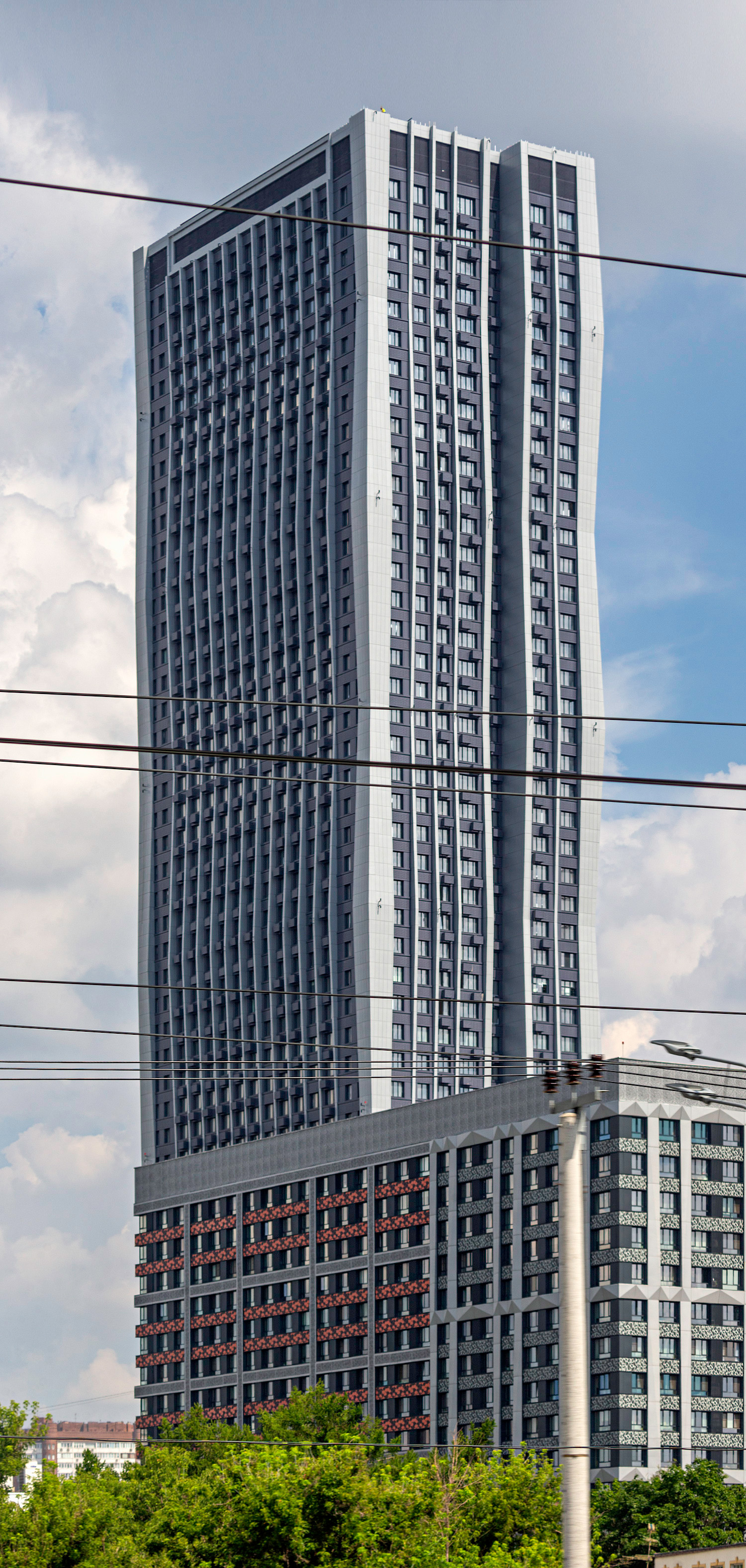 Afi Tower - View from a train 