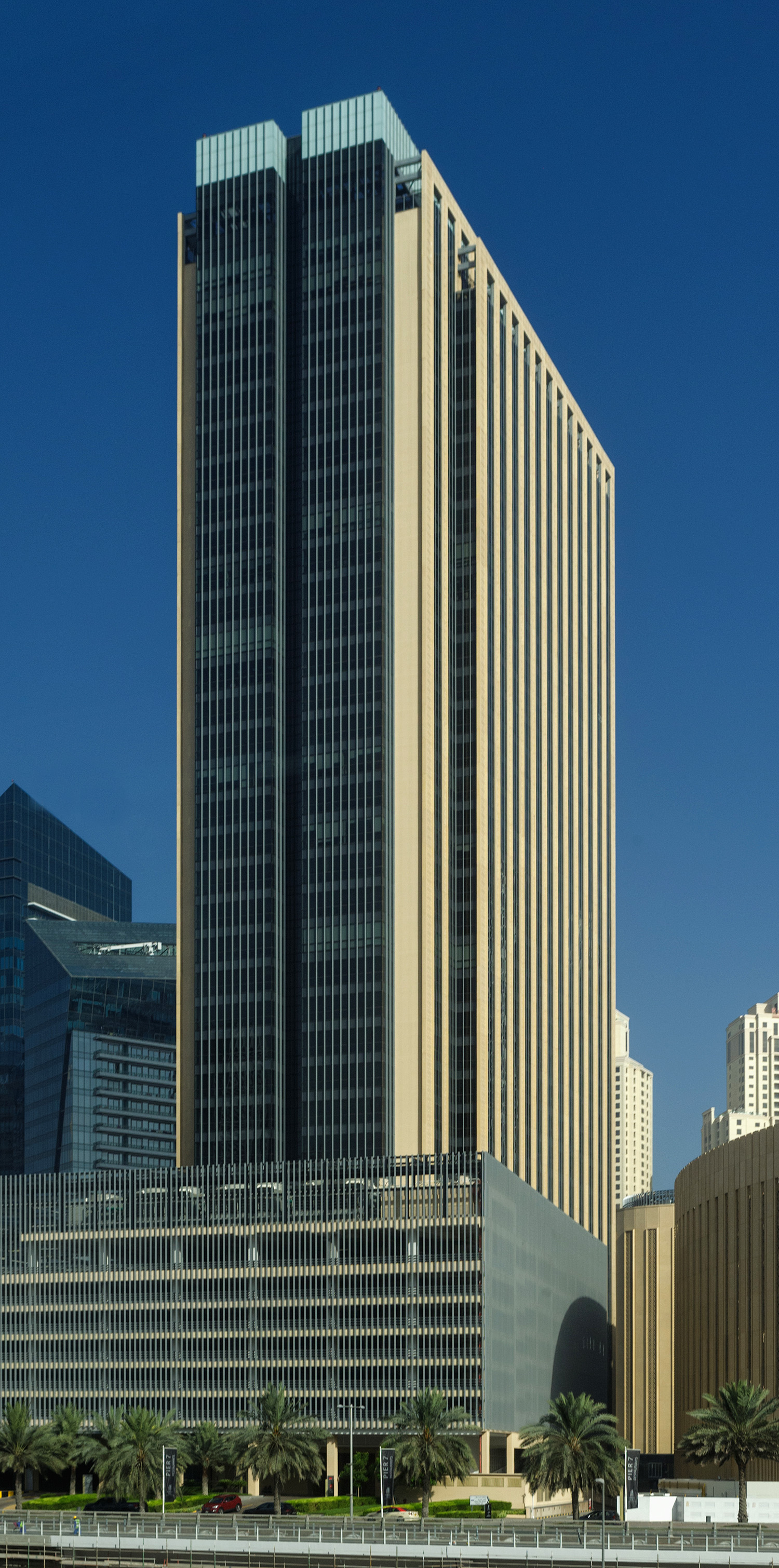 Marina Plaza - View from Dubai Metro Red Line 