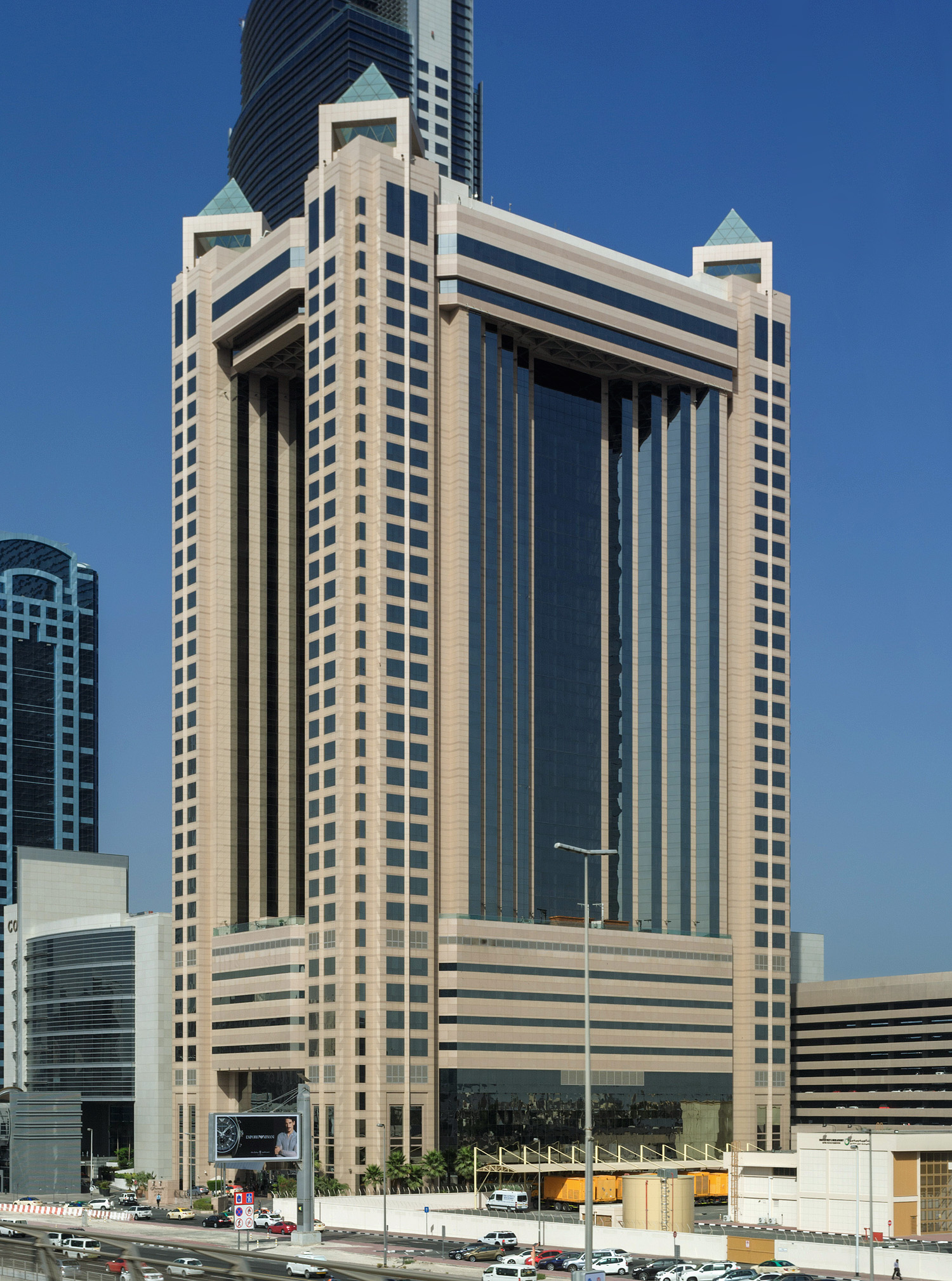 The Fairmont Dubai - View from Dubai Metro Red Line 