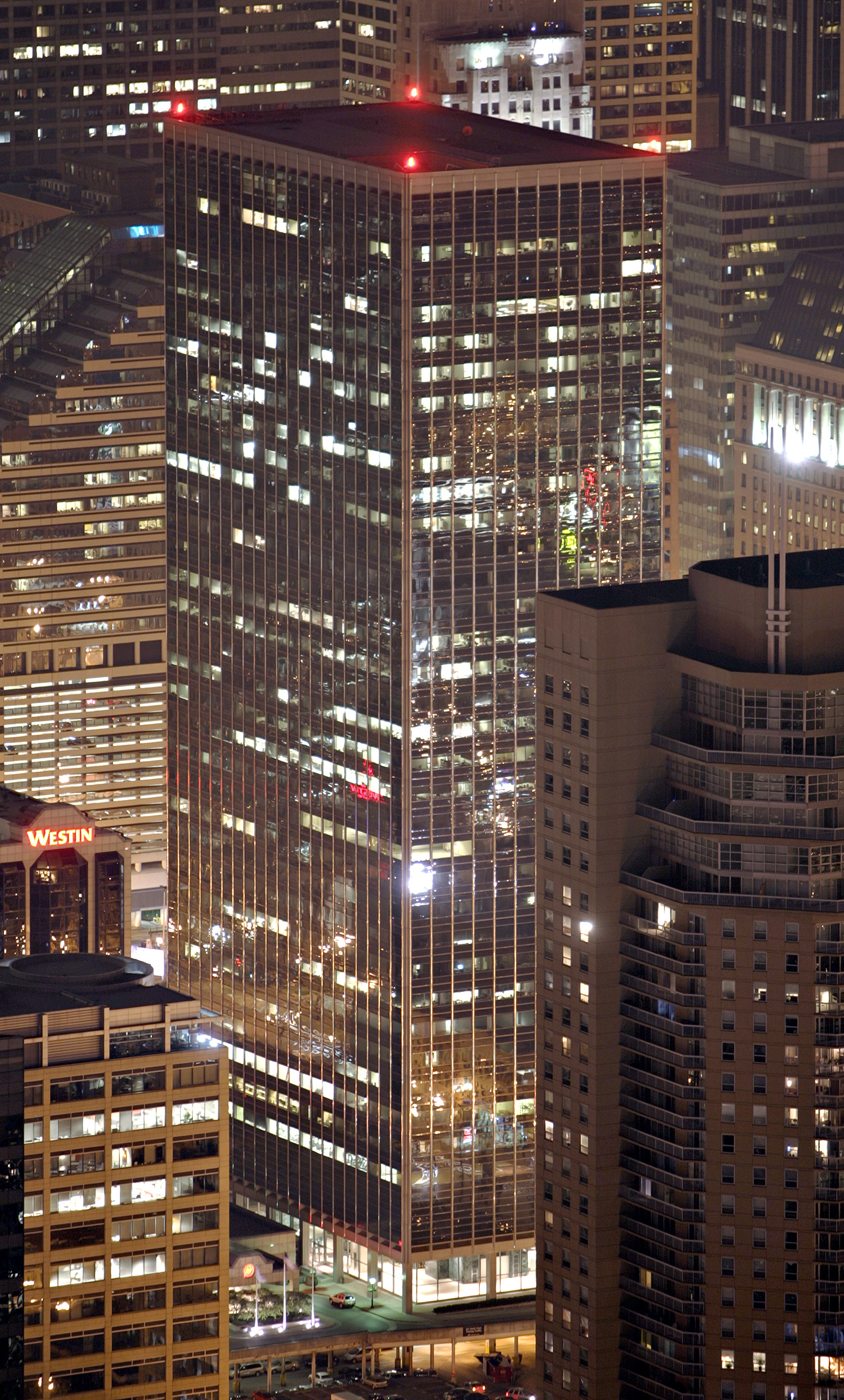 321 North Clark at Riverfront Plaza - Night view from John Hancock Center 