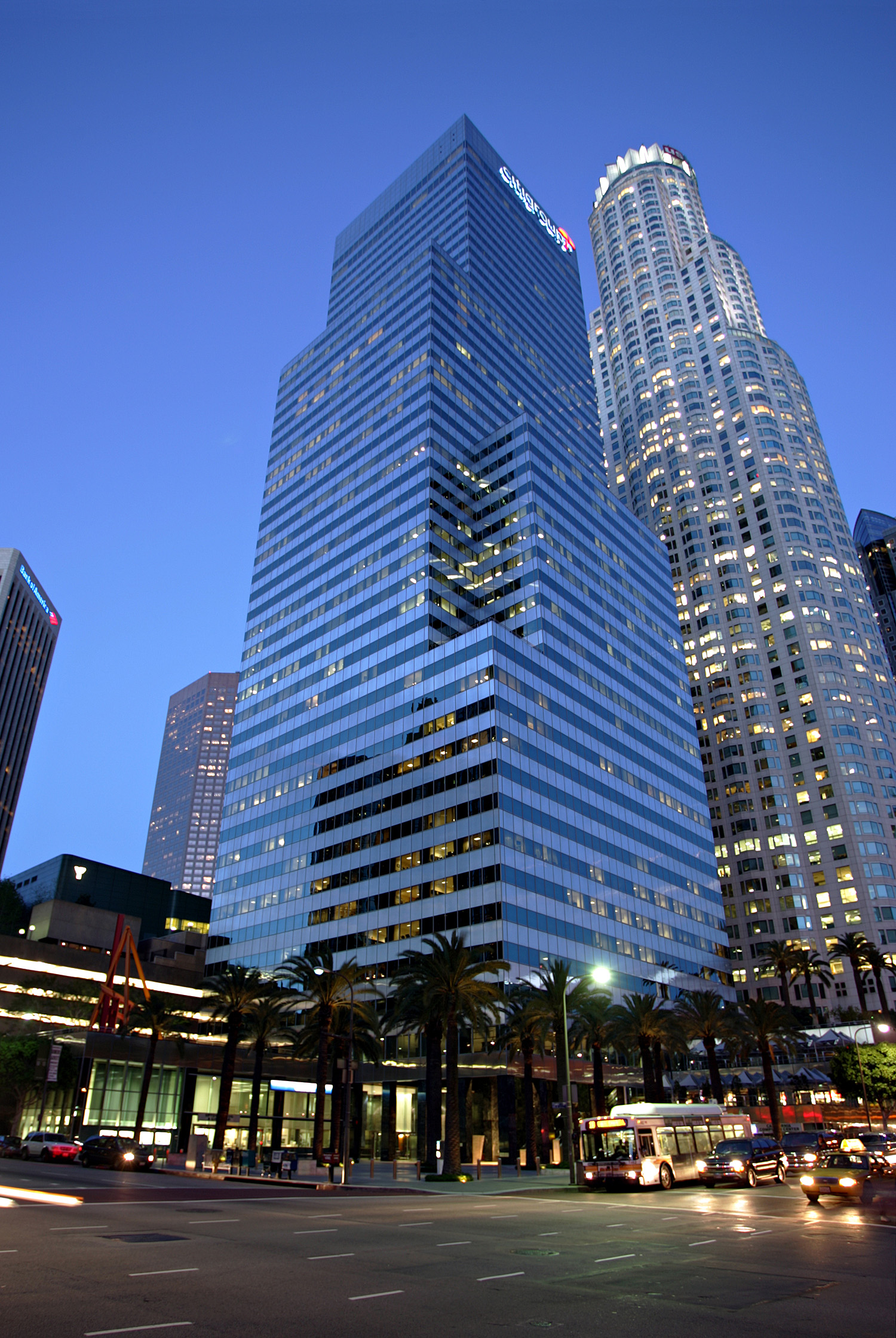 FourFortyFour South Flower - Night view from the west 