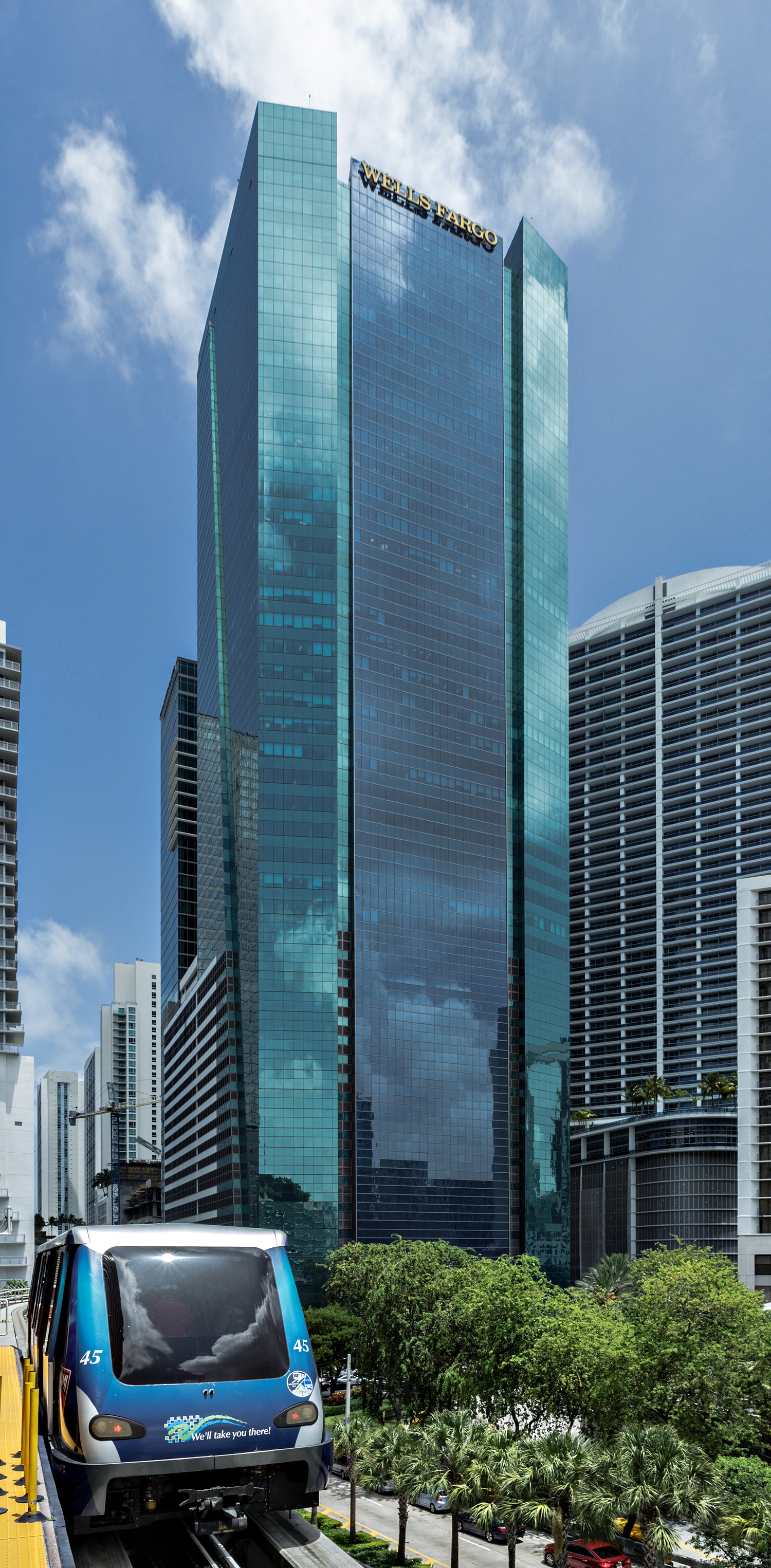 Wells Fargo Tower - View from Knight Center Metromover Station 