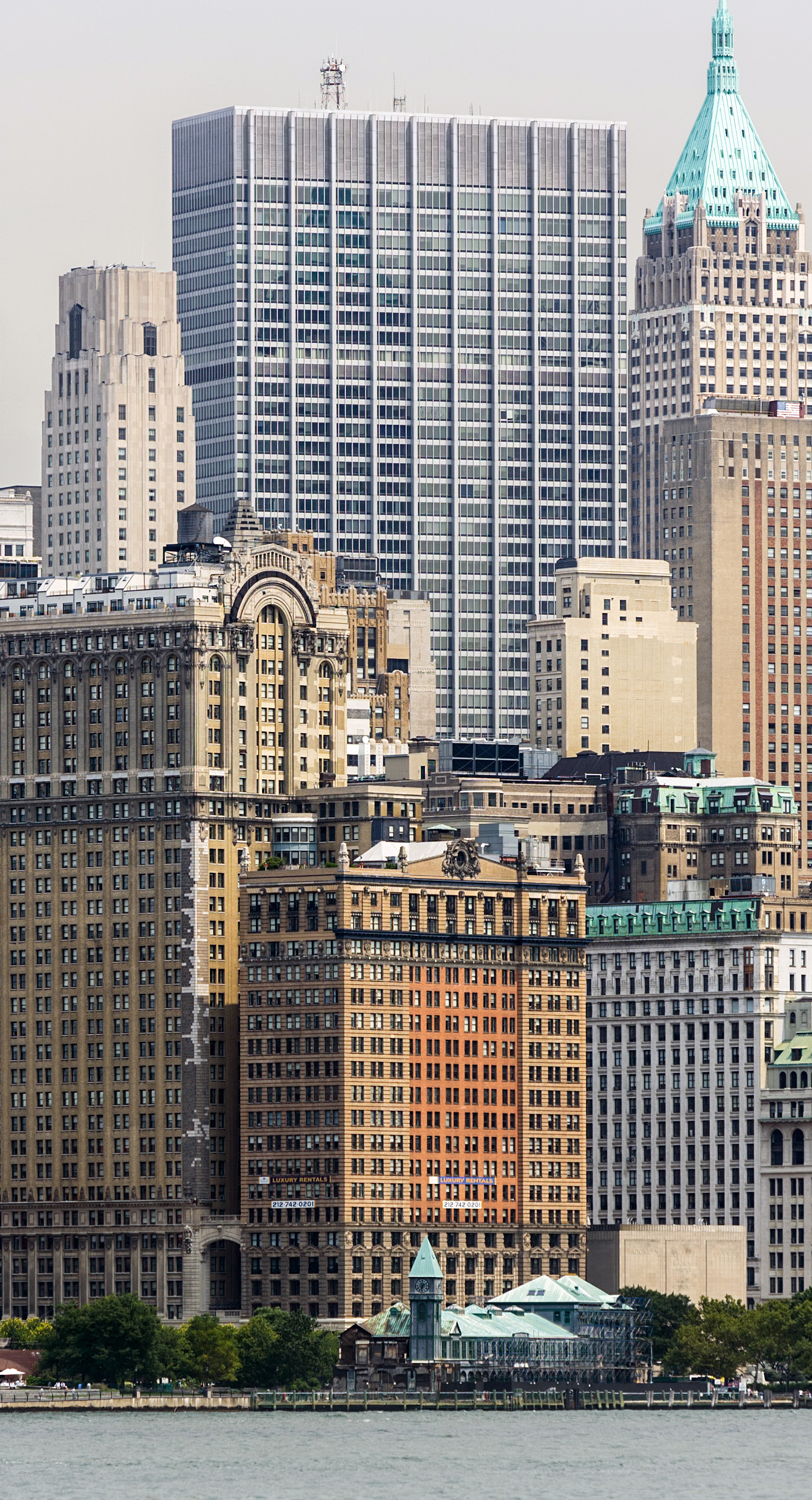 One Chase Manhattan Plaza - View from Circle Line Boat Tour 