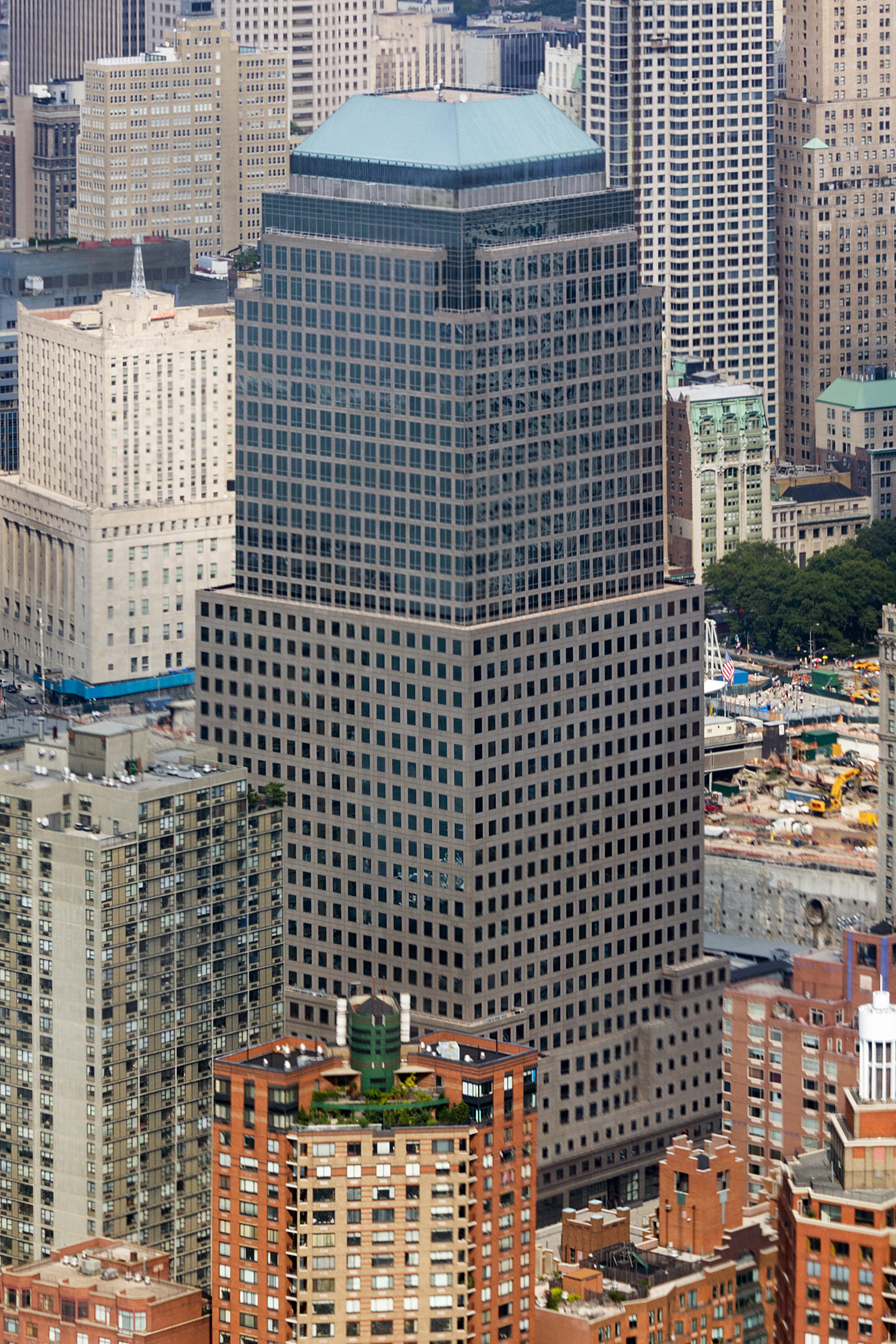One World Financial Center - View from a helicopter 