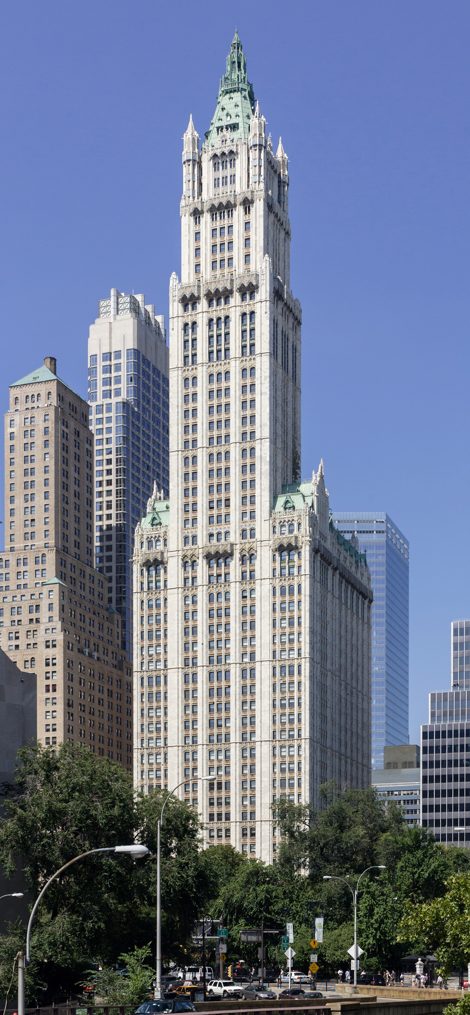 Woolworth Building - View from Brooklyn Bridge 